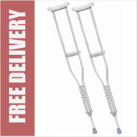 Adult Aluminium Underarm Crutches (Sold as pair)